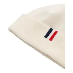 Bawełniana czapka beanie z wywijanym mankietem i detalem z logo