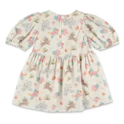 Bawełniana sukienka w print z szortami typu culottes