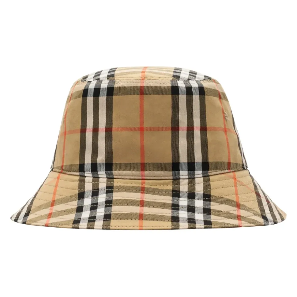 Bawełniany kapelusz typu bucket w kratę
