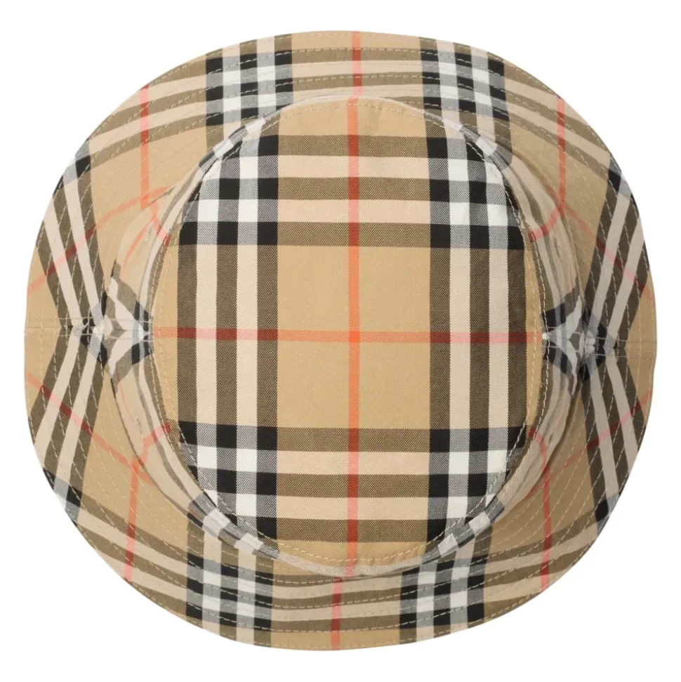 Bawełniany kapelusz typu bucket w kratę