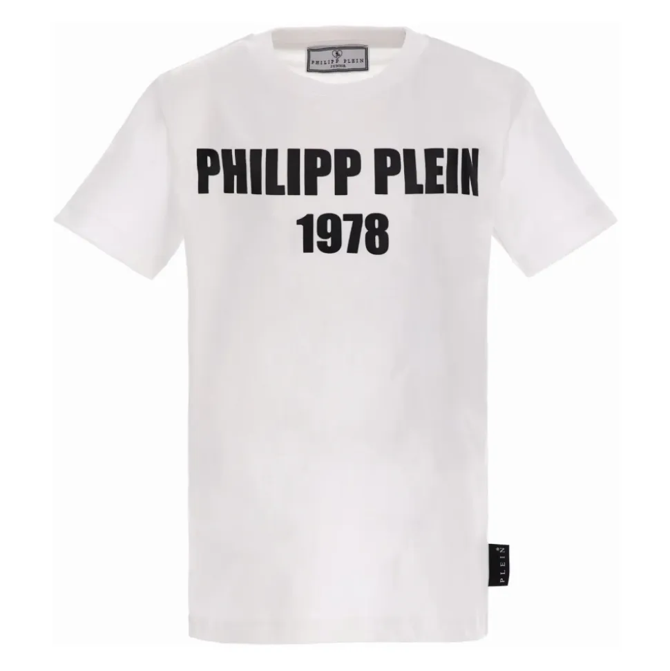 Biała krótki rękaw dziecięcy T-shirt