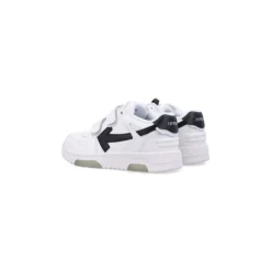 Białe Skórzane Sneakersy z Paskiem Dotykowym
