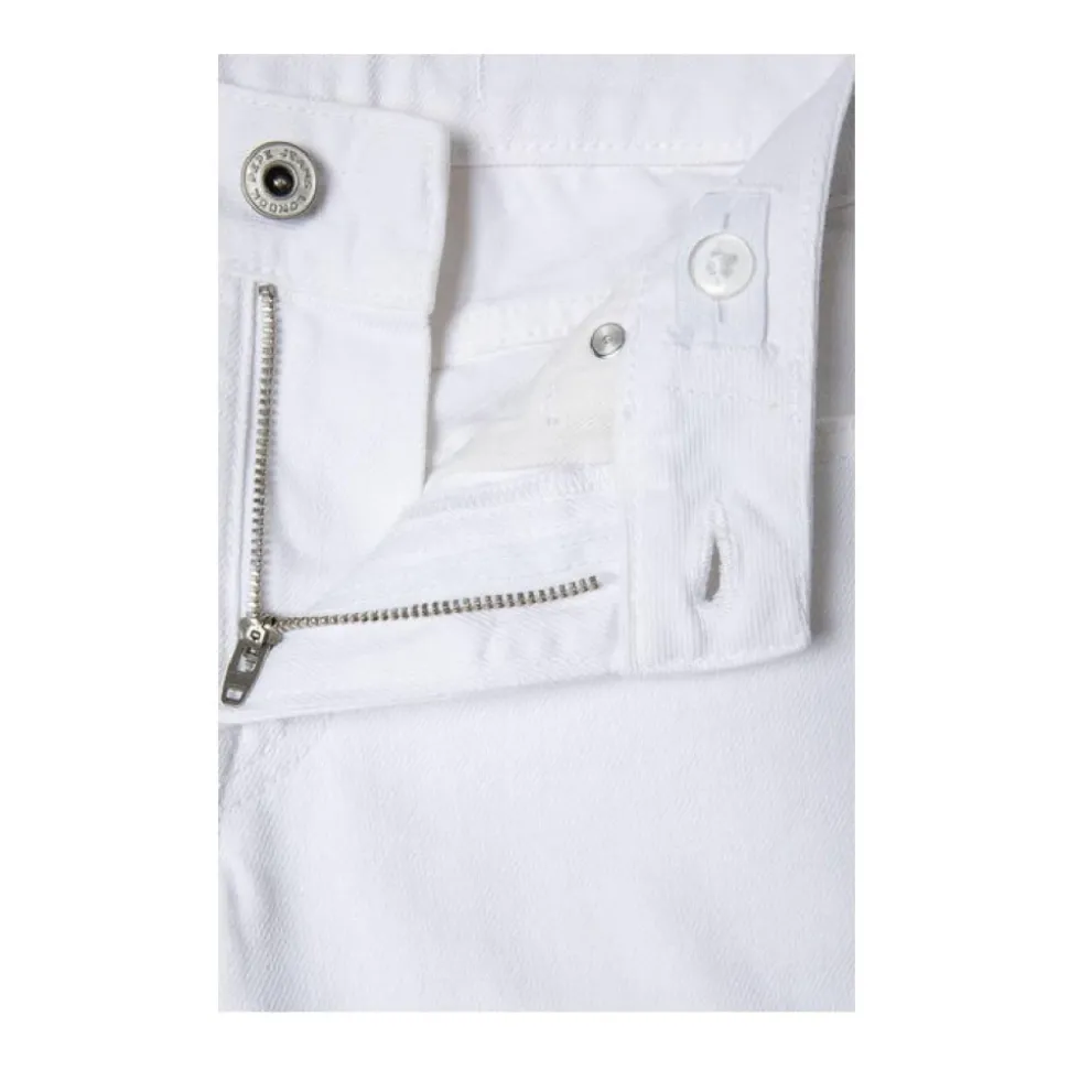 Białe Straight Jeans