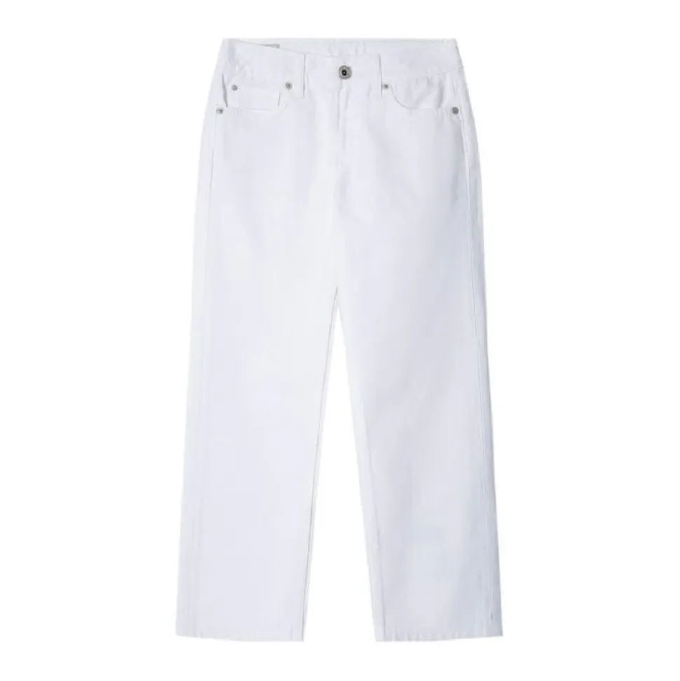 Białe Straight Jeans