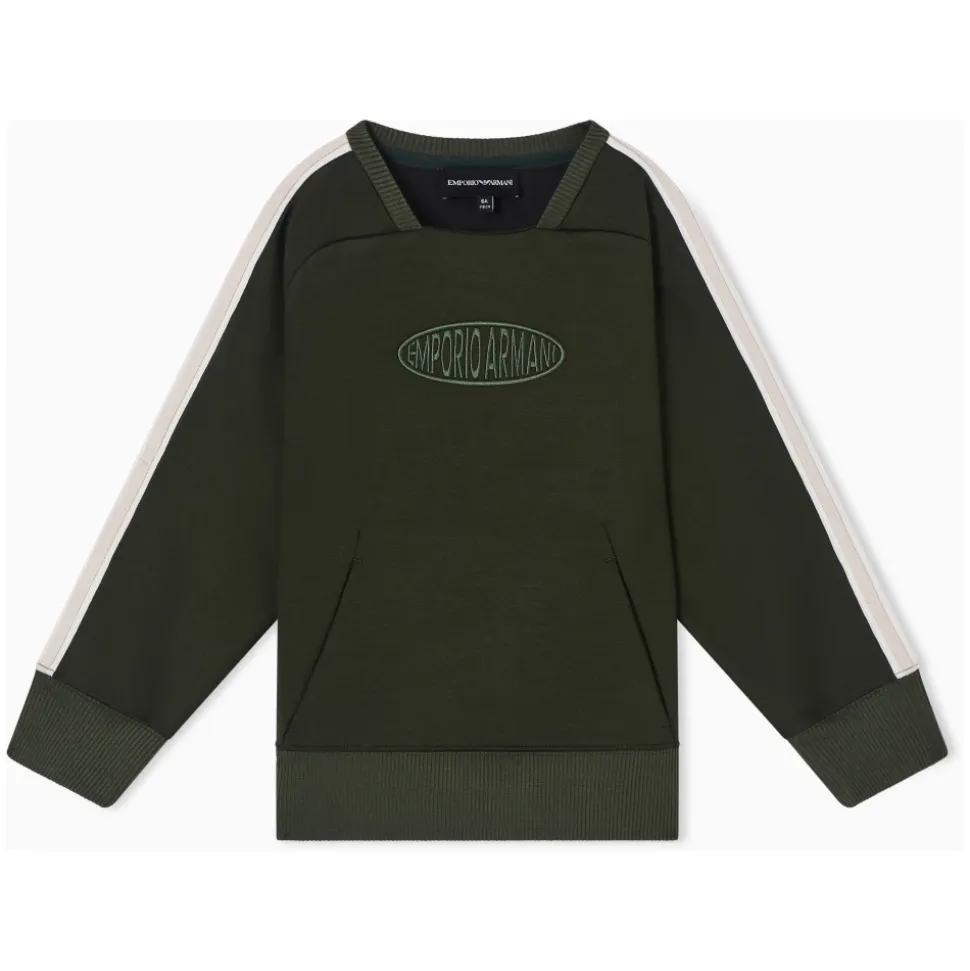 Bluza Crewneck z Haftowanym Logo