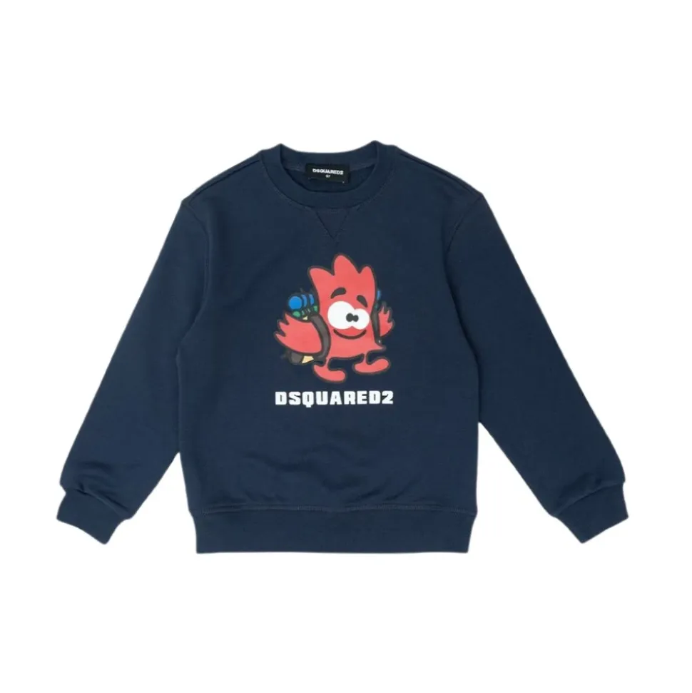 Bluza Crewneck z Nadrukiem z Przodu