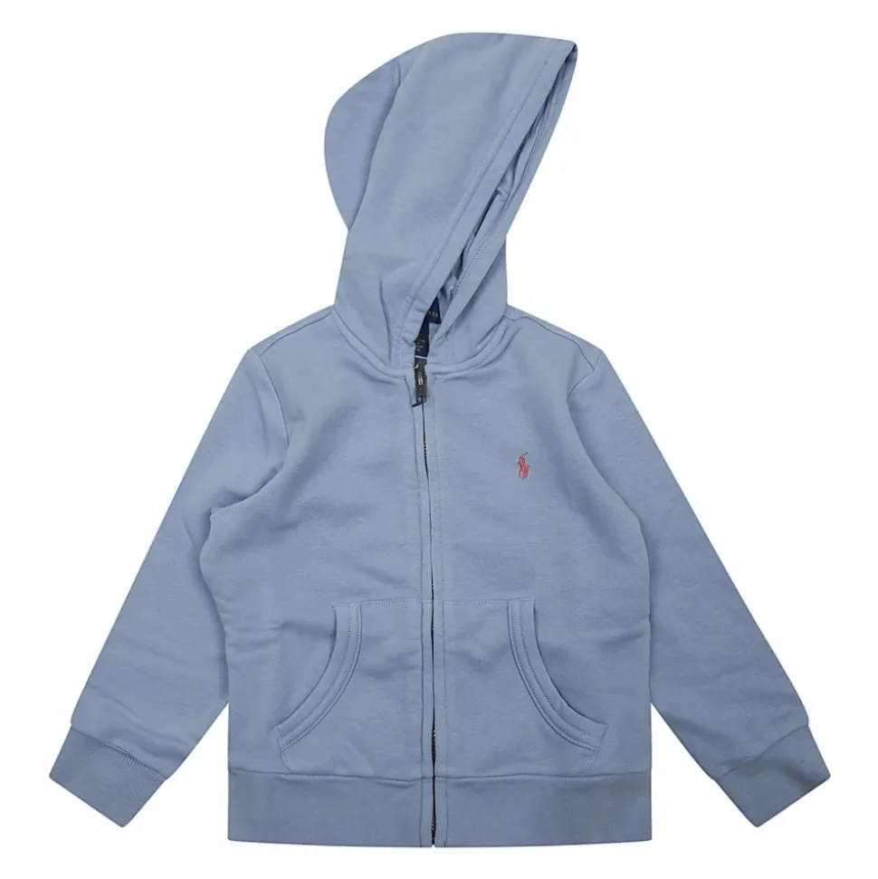 Bluza z kapturem rozpinana na całej długości z tkaniny French Terry