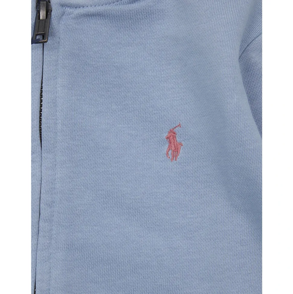 Bluza z kapturem rozpinana na całej długości z tkaniny French Terry