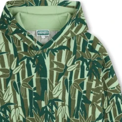 Bluza z kapturem z nadrukiem bambusa