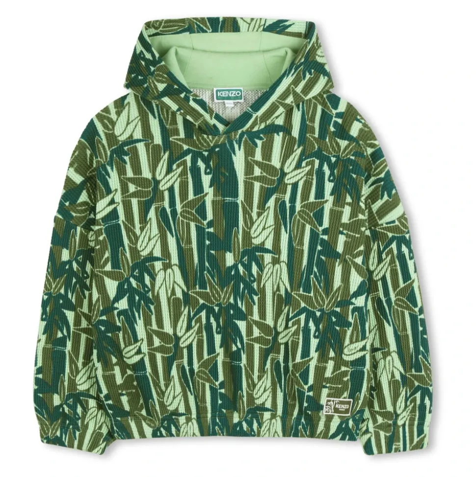 Bluza z kapturem z nadrukiem bambusa