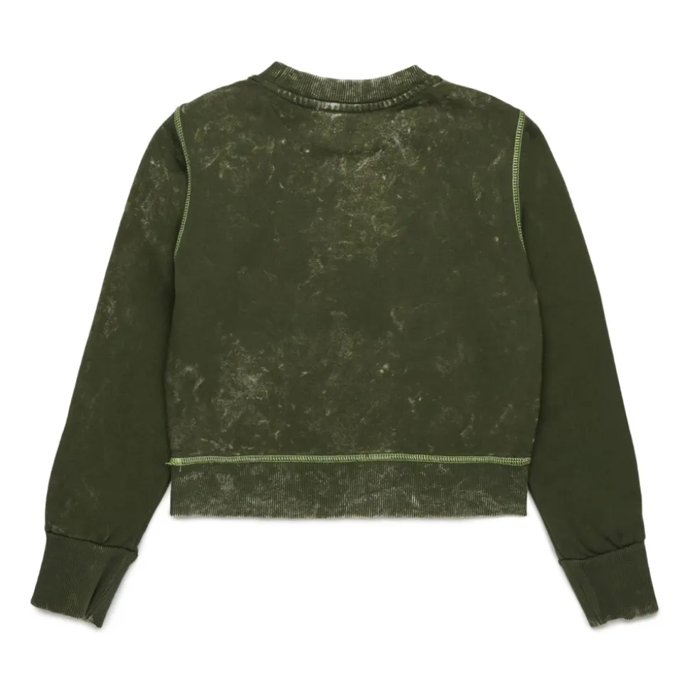 Bluza z okrągłym dekoltem z efektem marmurkowania