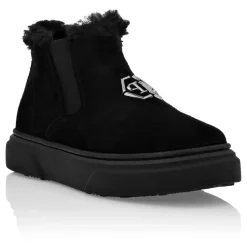 Botki Eco Shearling Suede Anckle