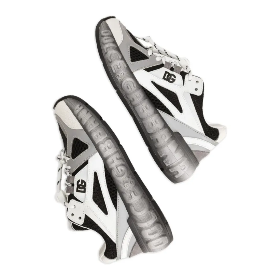 Bounce 12 Nylonowe i Skórzane Sneakersy ze Skóry Cielęcej