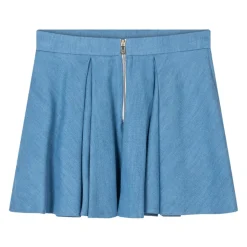 Button Pleated Skirt