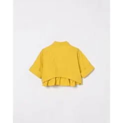 Camicia crop con logo