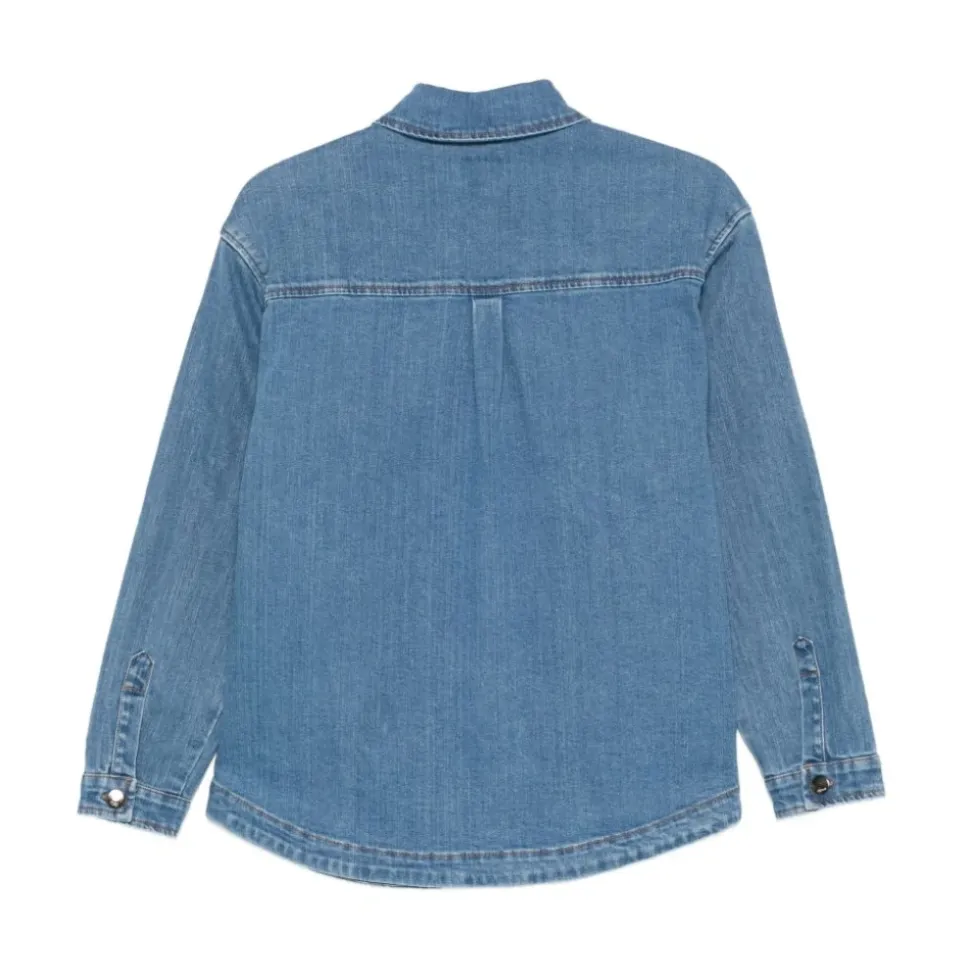 Camicia denim con logo