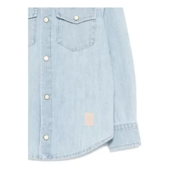 Camicia denim con logo