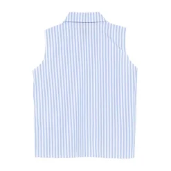 Camicia rigata senza manica