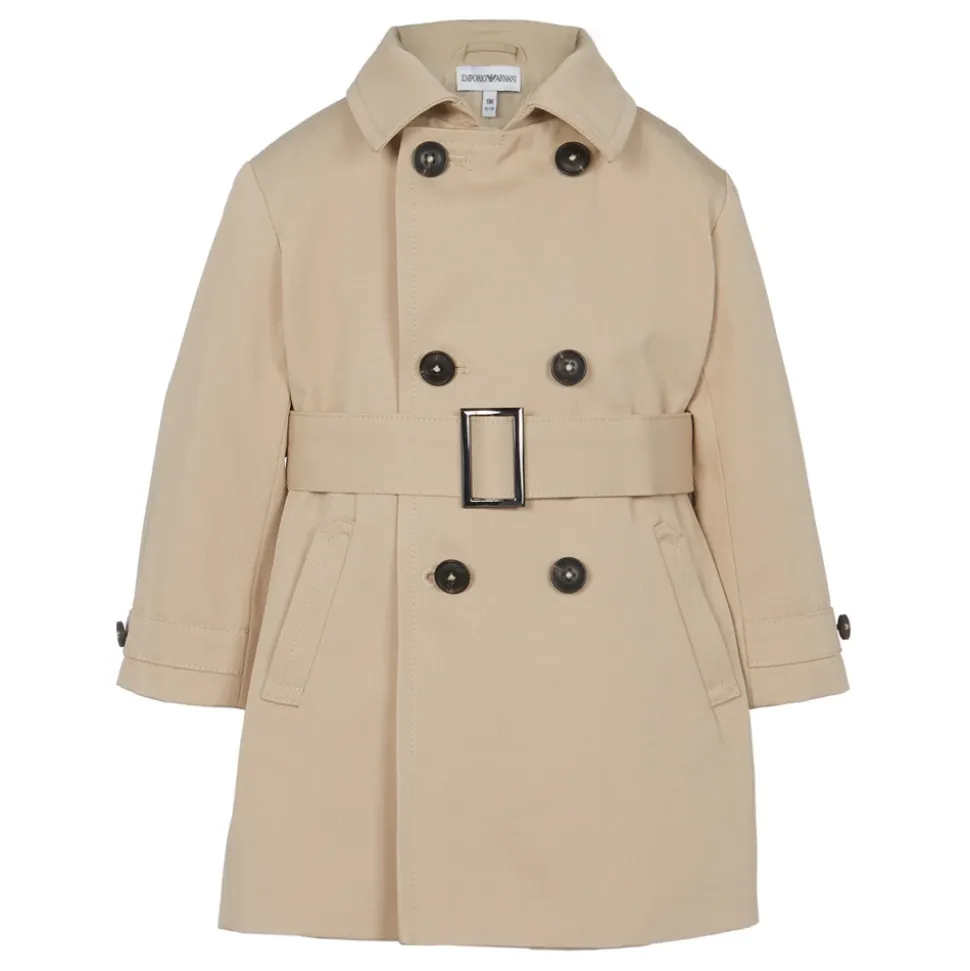 Cappotto doppiopetto in gabardina di cotone