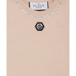 Cropped T-shirt Strass Round Neck SS