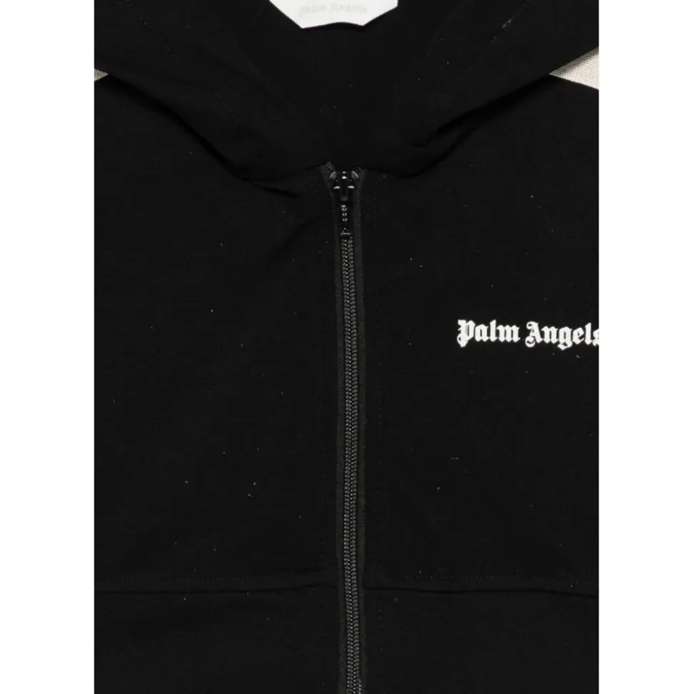 Curved Logo Track Crop Hoodie