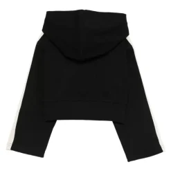 Curved Logo Track Crop Hoodie