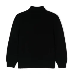 Czarna Dzianina dla Chłopców AW24
