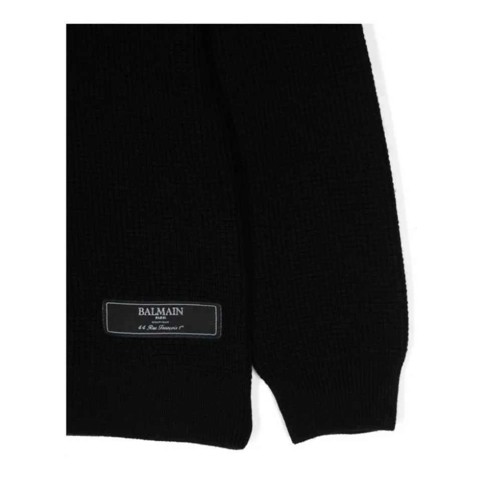 Czarna Dzianina dla Chłopców AW24
