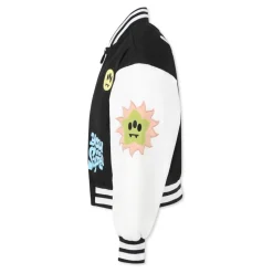 Czarna Kurtka Bomber z Emblematem