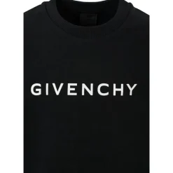 Czarny Crew Neck Sweatshirt z Logo