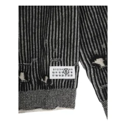 Czarny Unisex Sweter Z Dzianiny