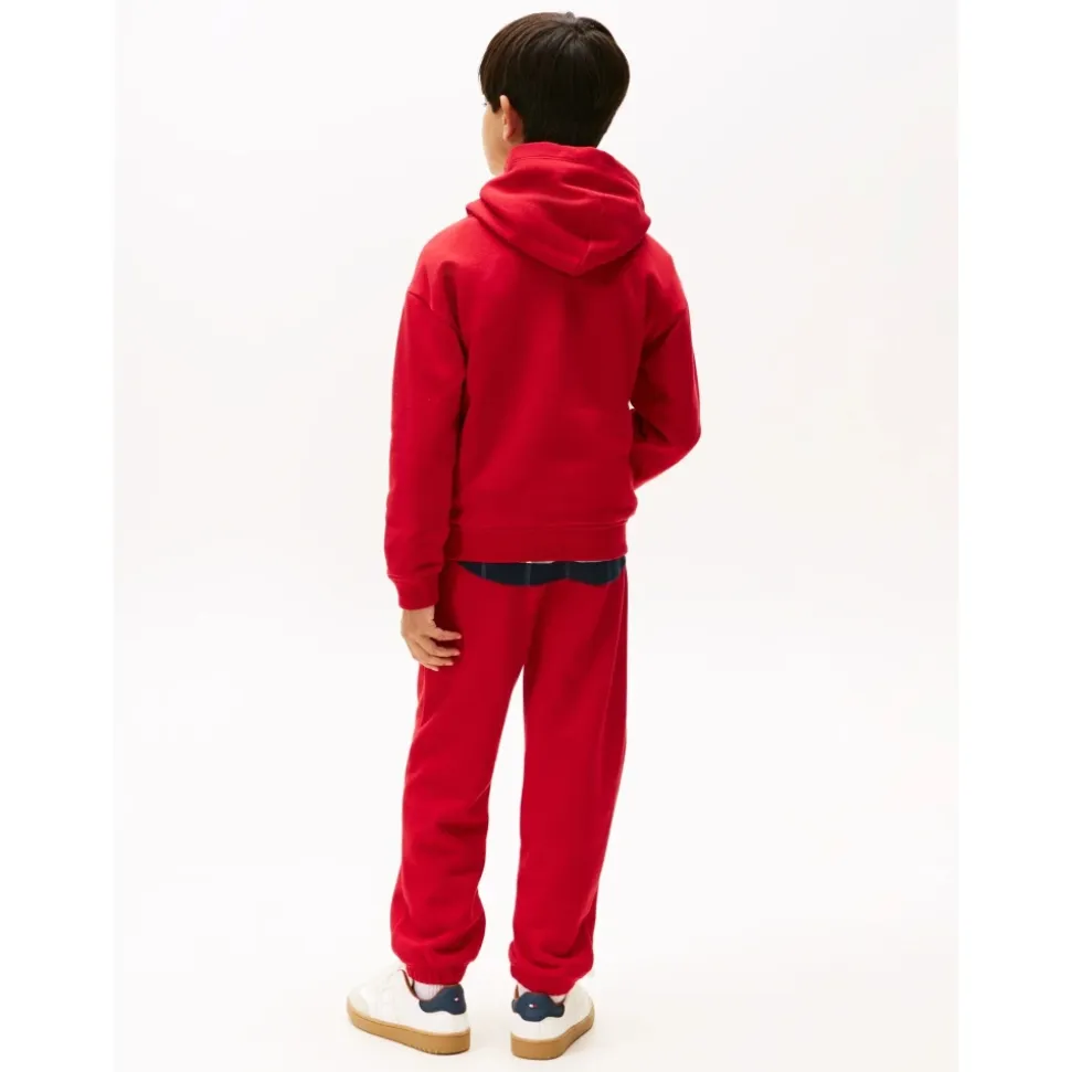 Czerwony Dziecięcy Hoodie z Logo Flagi