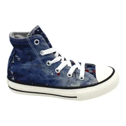 Denim Hi-Top Sneakers Guma Podeszwa