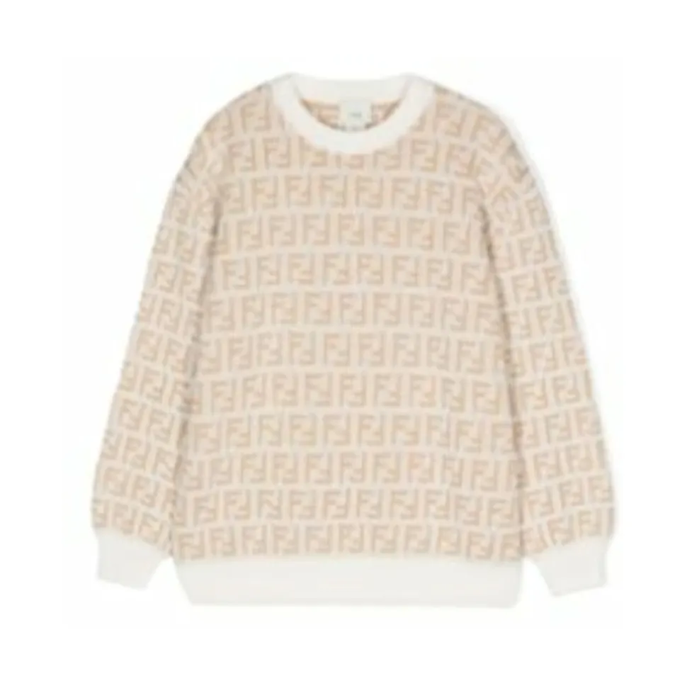 Dwukolorowy sweter z lnu