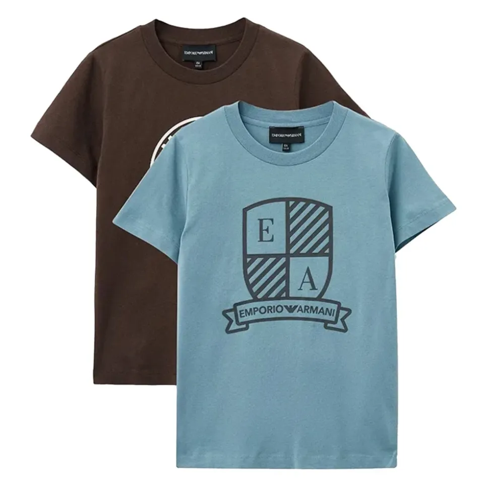 Dwuopak koszulek z dżerseju z dużym logo ASV Emporio Armani