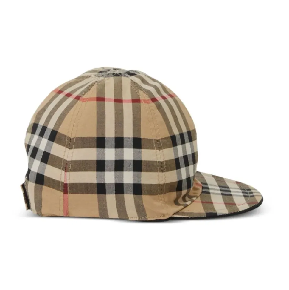 Dwustronna bawełniana czapka Vintage Check