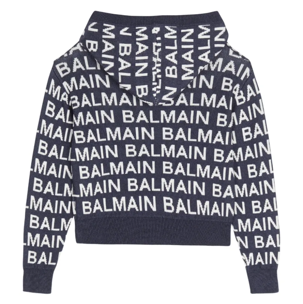 Dzianinowa Bluza z Kapturem z Logo