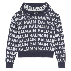 Dzianinowa Bluza z Kapturem z Logo