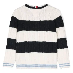 Dzianinowy sweter z okrągłym dekoltem