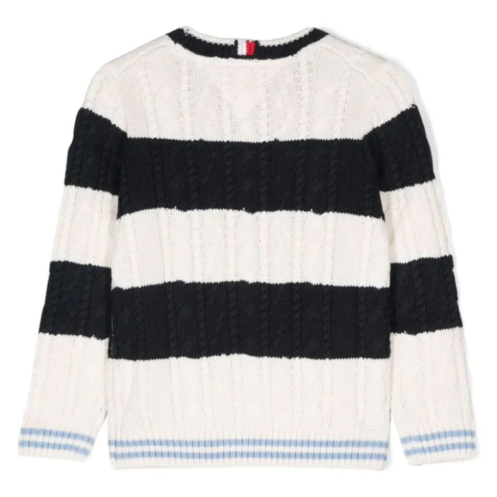 Dzianinowy sweter z okrągłym dekoltem