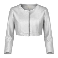 Faux-leather Crop Jacket