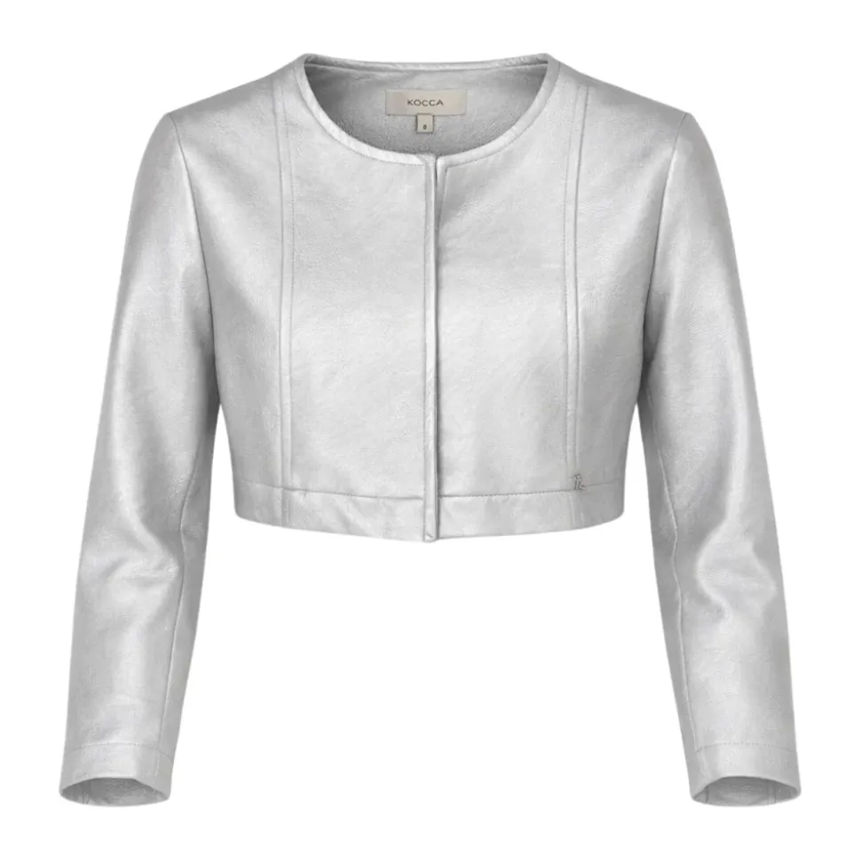 Faux-leather Crop Jacket