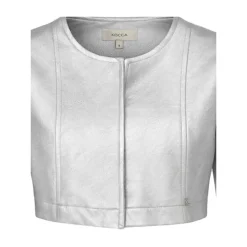Faux-leather Crop Jacket