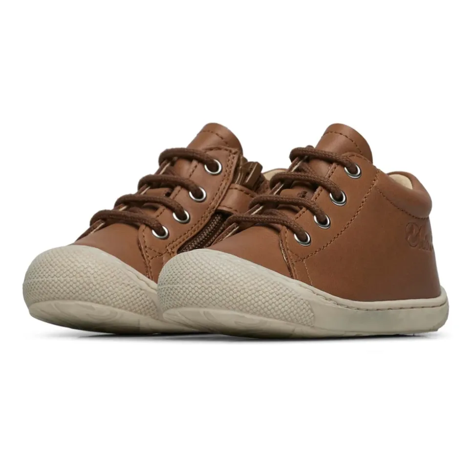 First-steps leather shoes with zipper COCOON ZIP