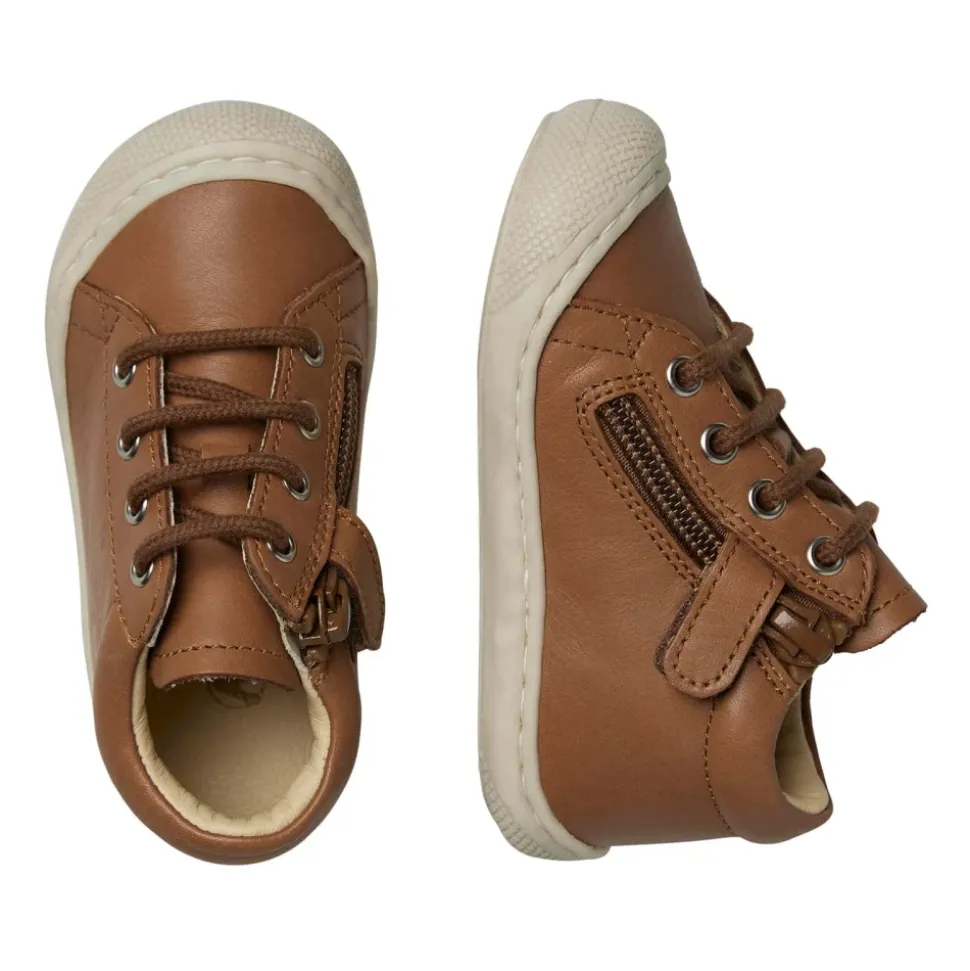 First-steps leather shoes with zipper COCOON ZIP