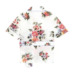 Flower Bouquet-Print Vanity Poplin Shirt