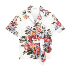 Flower Bouquet-Print Vanity Poplin Shirt