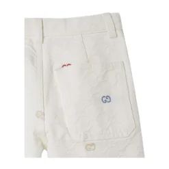 GG Cotton Denim Jacquard Bermuda Shorts