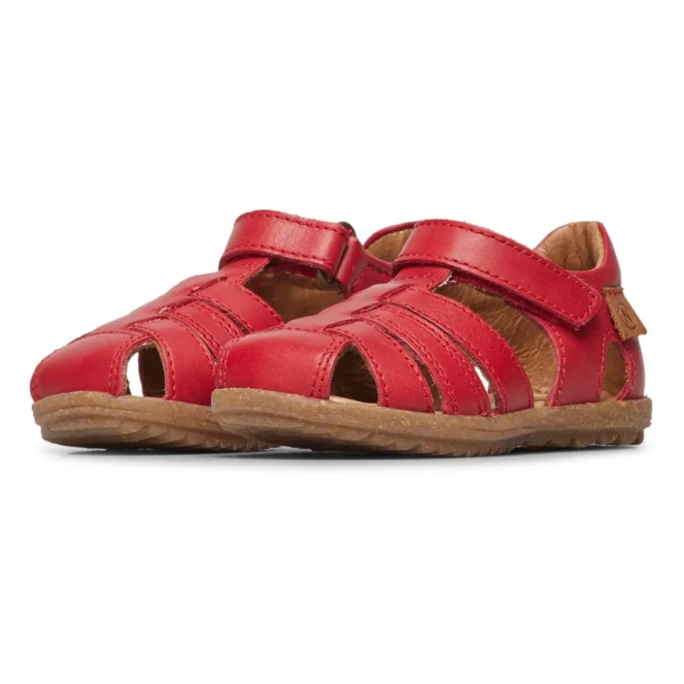 Half-closed leather sandals SEE