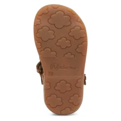 Half-open leather sandals ZAFFIRO
